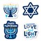 Big Dot of Happiness Hanukkah Menorah - DIY Shaped Chanukah Holiday Party Cut-Outs - 24 Count